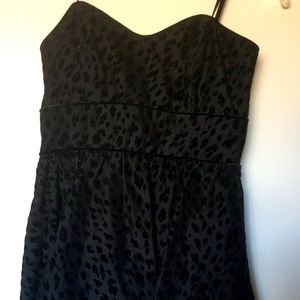 Jill Stuart black strapless cocktail dress